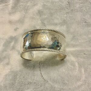 Elegant Silver Cuff Adjustable Bracelet